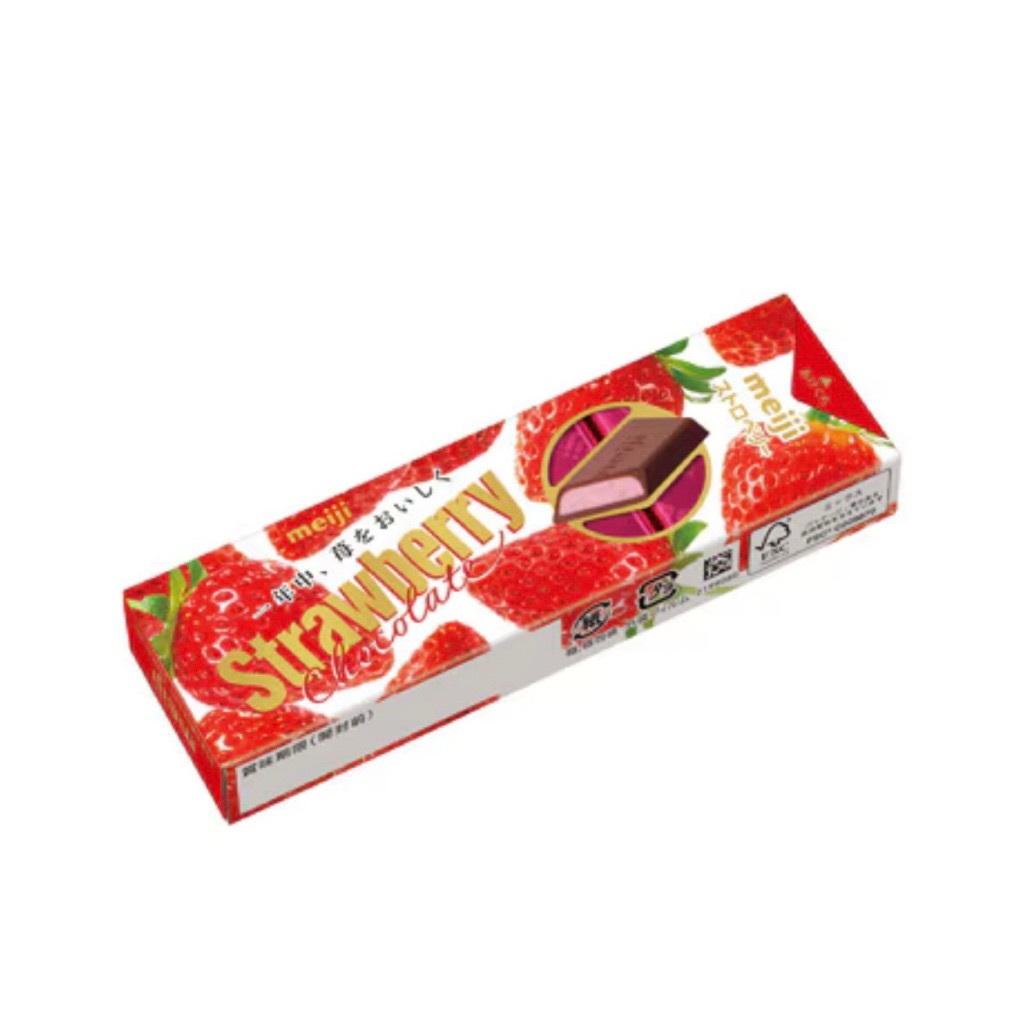 [Direct from Japan] Meiji Strawberry Chocolate Stick Pack 10 pieces Chocolate Meiji 42g
