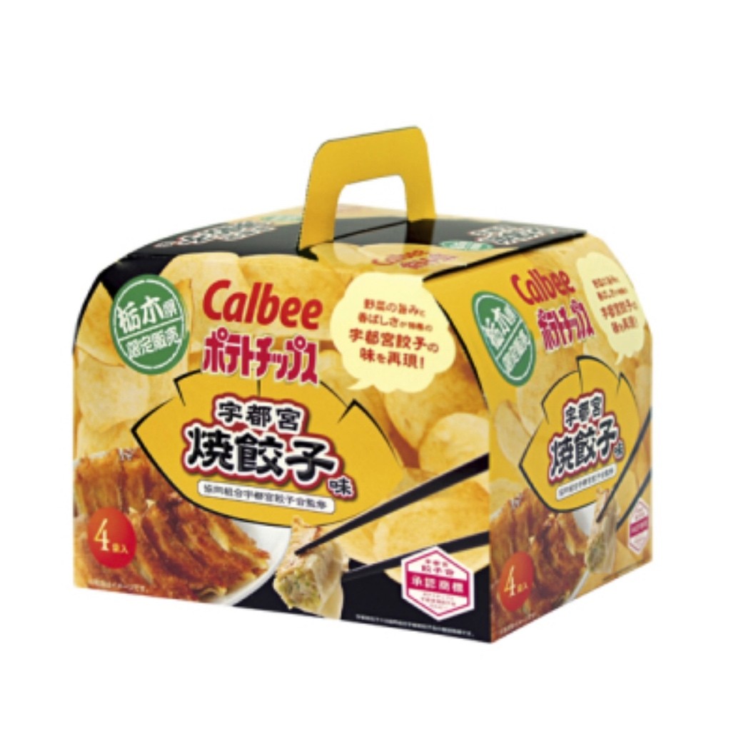 [Direct from Japan] Calbee Potato Chips Gyoza Flavor Utsunomiya Gyoza 100g (25g x 4) AJINOMOTO Gyoza