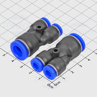 [5 ชิ้น]- PW10-6 ขั้วต่อนิวเมติก Y-Tube 10 มม. ถึง 6-6 มม.
