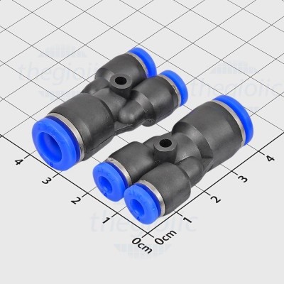 [5 ชิ้น]- PW8-4 ขั้วต่อนิวเมติก Y-Tube 8 มม. ถึง 4-4 มม.