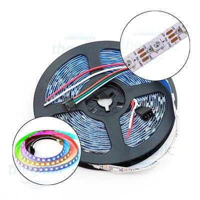 LED Strip 5050 RGB WS2812 60 LED/m 5VDC ม้วน 5m IP65