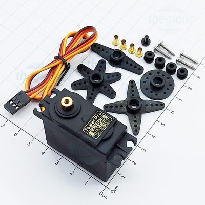 MG995 RC Geared Servo Motor 180 องศา, ฟันโลหะ, 9 Kg.cm, 4.8 → 7.2V