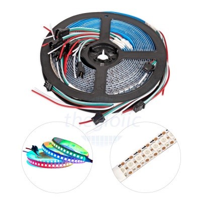 LED Strip Roll 5050 RGB WS2812 144 LED/m 5VDC ยาว 5m ไม่มีฝาครอบ