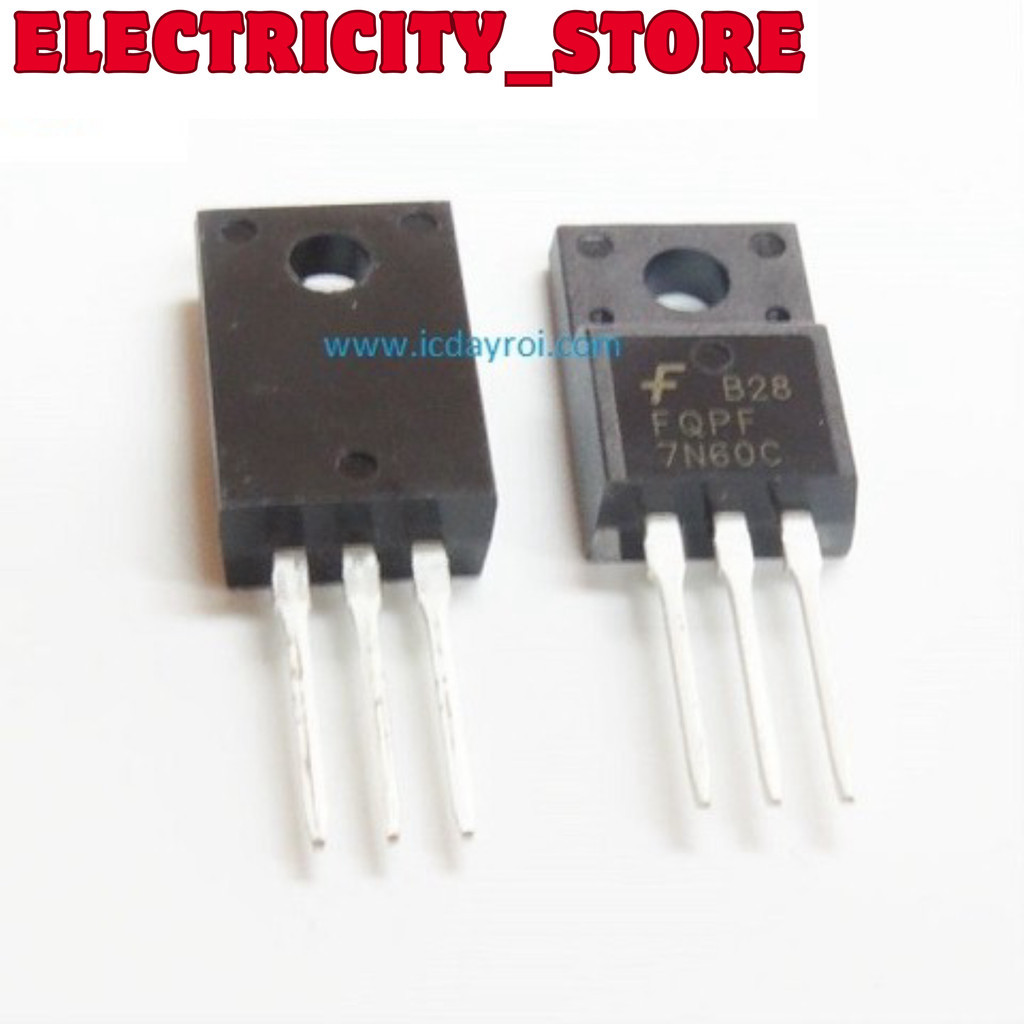[3 ชิ้น]- FQPF7N60C MOSFET N-CH 7A 600V