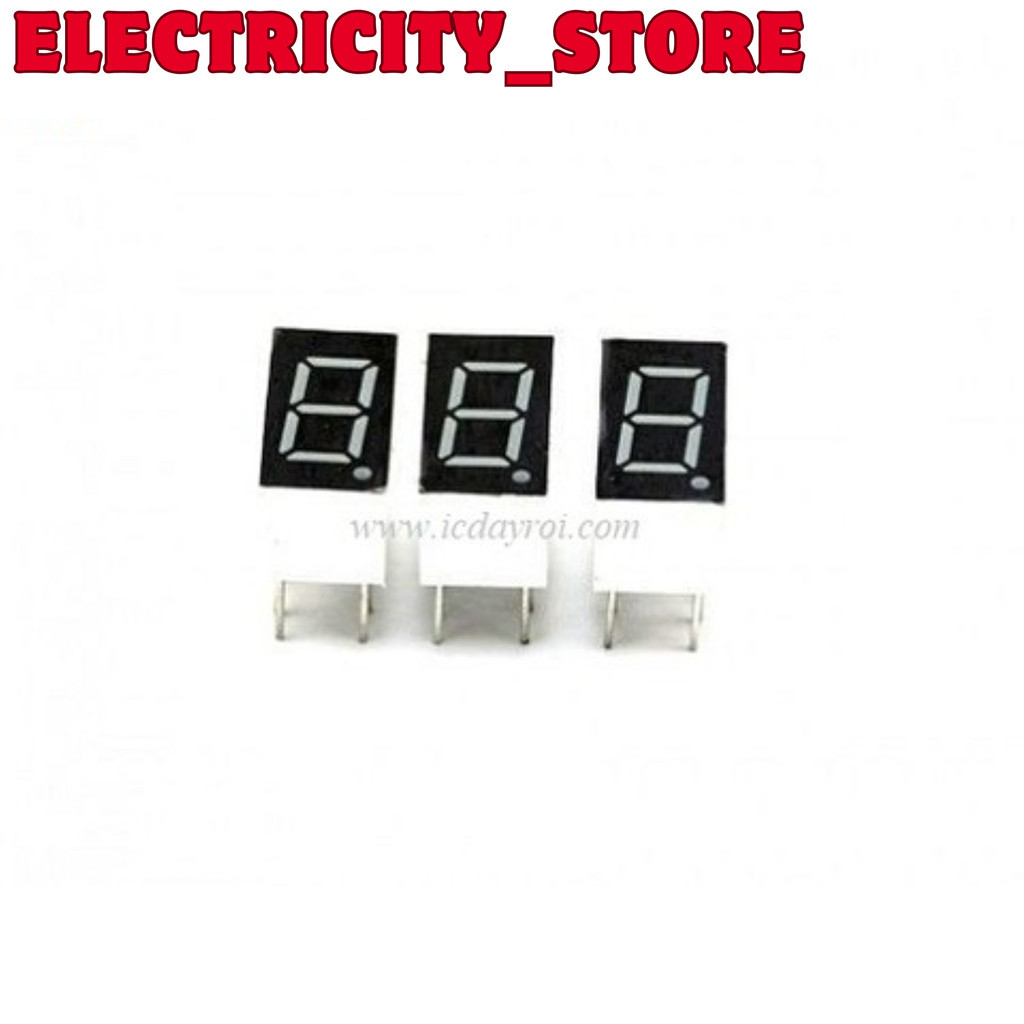 [10 ชิ้น]- 7-segment 1 หลัก Led 0.36inch anode ทั่วไป