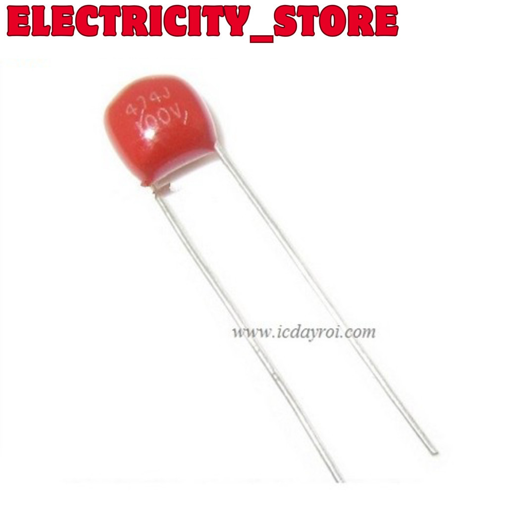 [10 ชิ้น]- คาปาซิเตอร์ 470nF/100V 100V474J