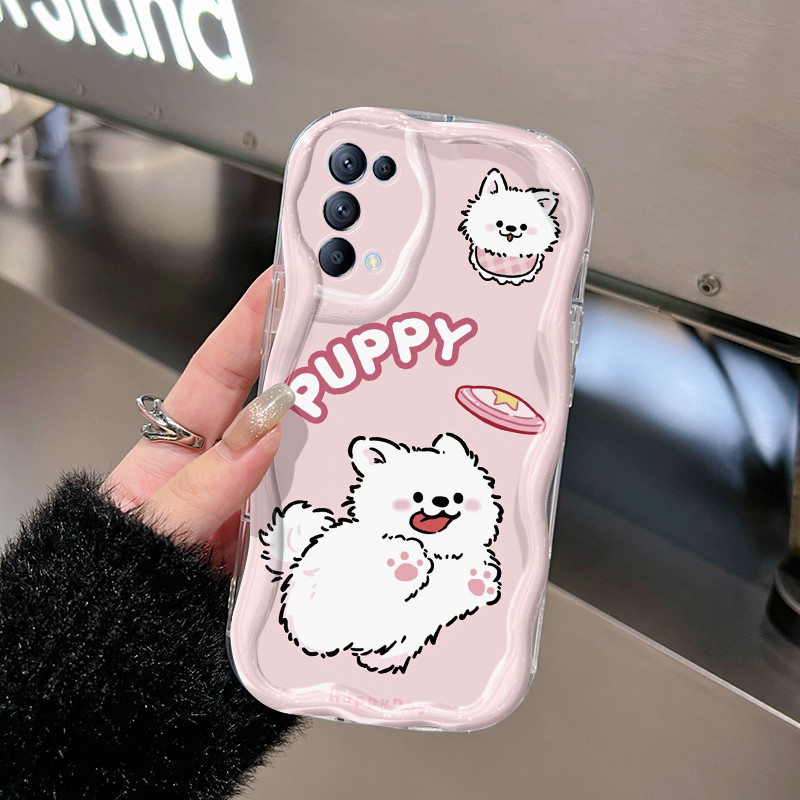 OPPO Reno 5 5G Reno 5G Find X3 Lite Case โปร่งใสสุนัขสุดน่ารัก Z5083