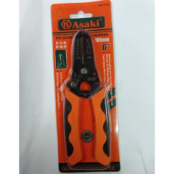 Asaki AK-9100 6"/150mm คีมปอกสายไฟ