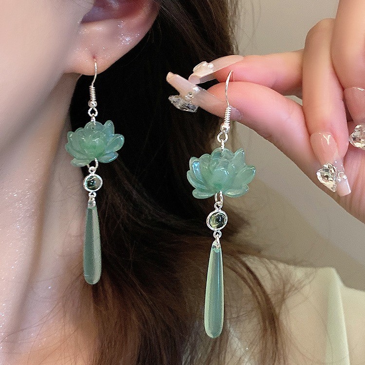 ต่างหูพู่แฟชั่นสวยๆ SPK873.45806 Collection [DoRa Jewelry] - pandora สีชมพู น่ารัก ดอกไม้