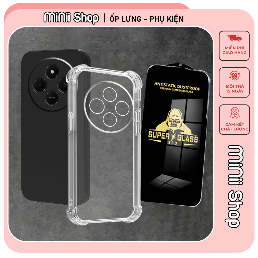 เคส Redmi 14C / Poco C75 กันกระแทก โปร่งใส กันกล้อง