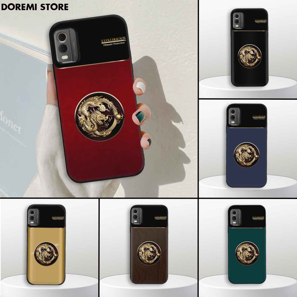 เคส Nokia C32 พิมพ์ลายป้ายแรงและมังกร