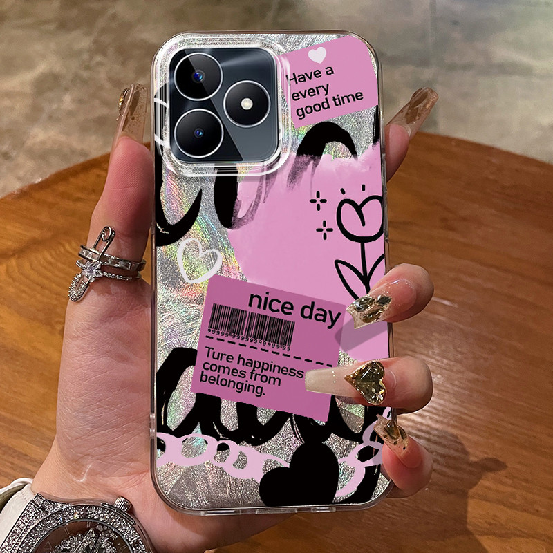 กรณีRealme C53 C51 C51s C65 C55 12 Liteหมายเหตุ 50 Narzo N53 N55 กรณีการ์ตูนคุณภาพสูงYS0053