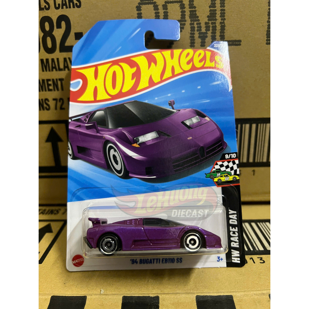 LeHuong Diecast - Hot Wheels 94 Bugatti EB110 SS รถโมเดลสีม่วง
