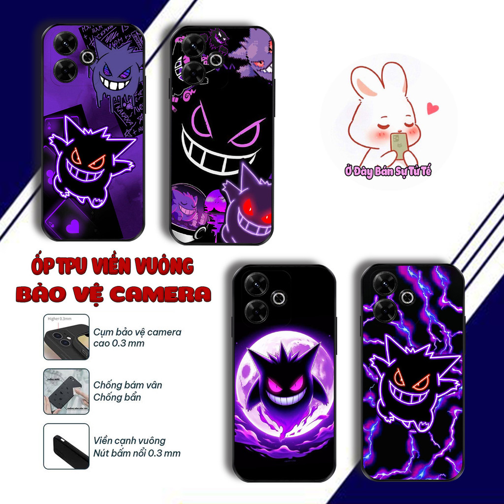 Redmi 13 Redmi 12 12r Turbo 3 5G Redmiหมายเหตุ13r Redmi 13r 13C 5GกรณีอะนิเมะPokemon gengar graffiti