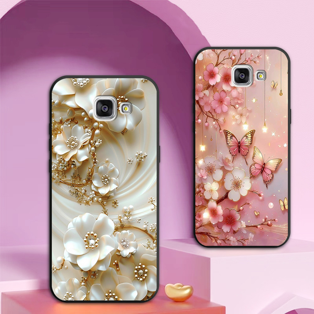 เคส Samsung A3 2016 / A5 2016 / A7 2016 พิมพ์ลายดอกไม้สวยงาม