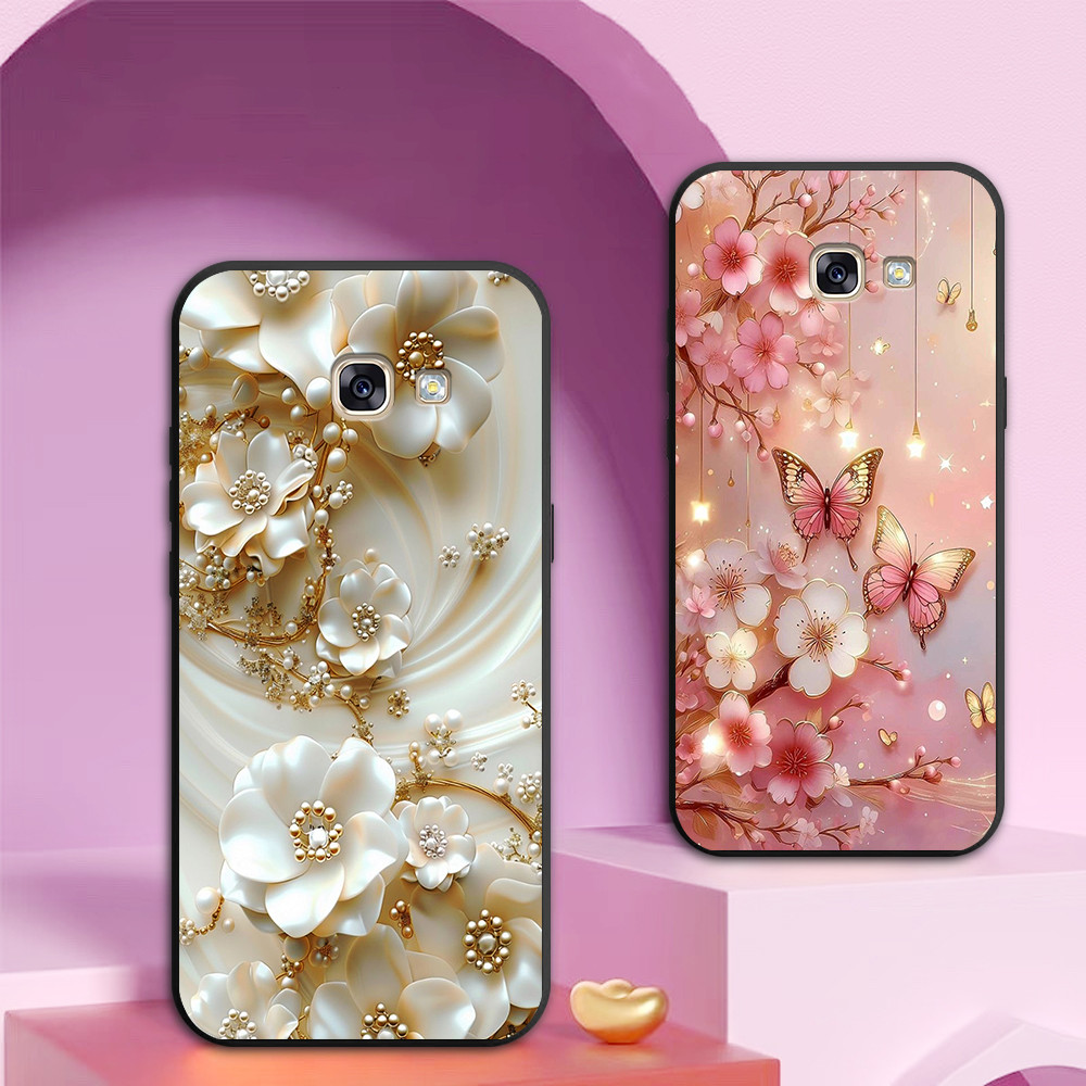 เคส Samsung A3 2017 / A5 2017 / A7 2017 พิมพ์ลายดอกไม้สวยงาม