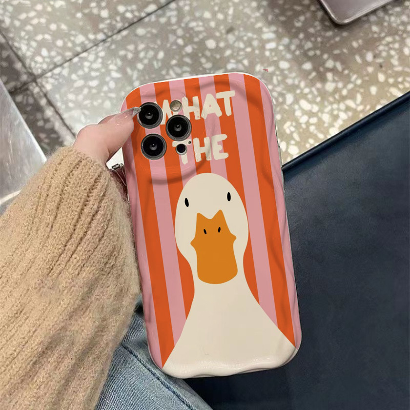 WTD เป็ดสีเหลือง iphone กรณีสโลแกนบวก 13promax สําหรับ iphone 16promax x 11promax 15prm 13promax 13 