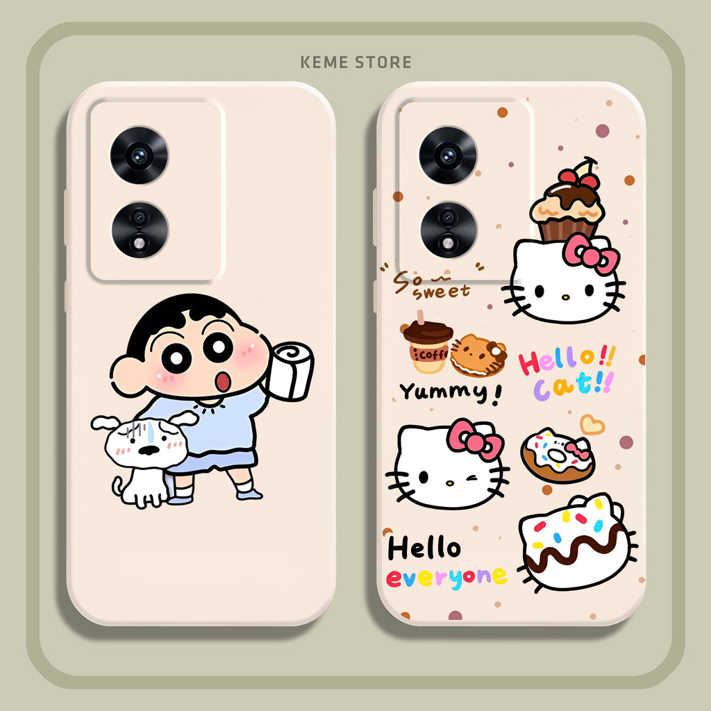 เคส Oppo A97 5G พิมพ์ลาย shin hello kitty โดราเอมอน