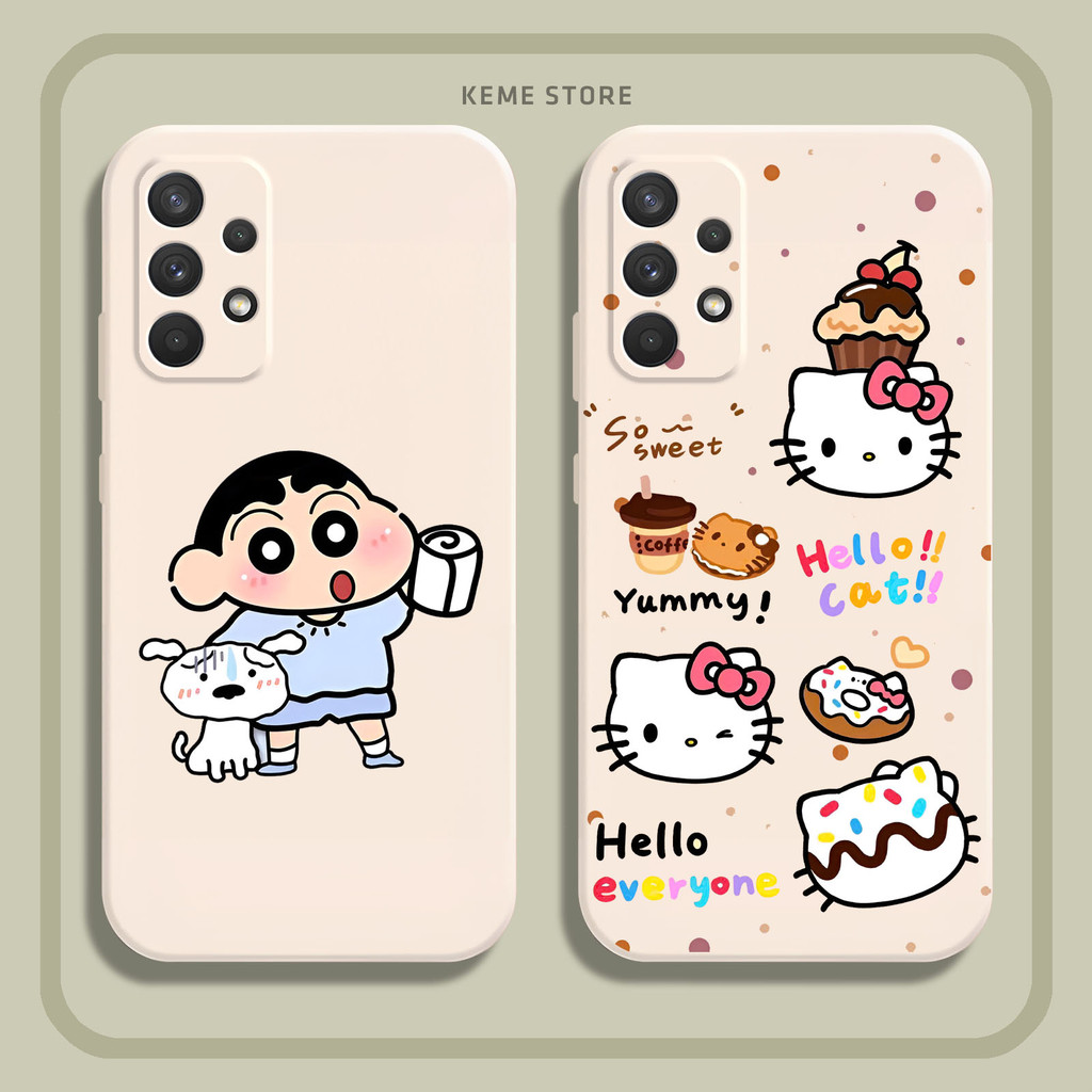 เคส Samsung A32 4G / A32 5G / A52 5G / A52s 5G / A72 พร้อม shin hello kitty doraemon พิมพ์