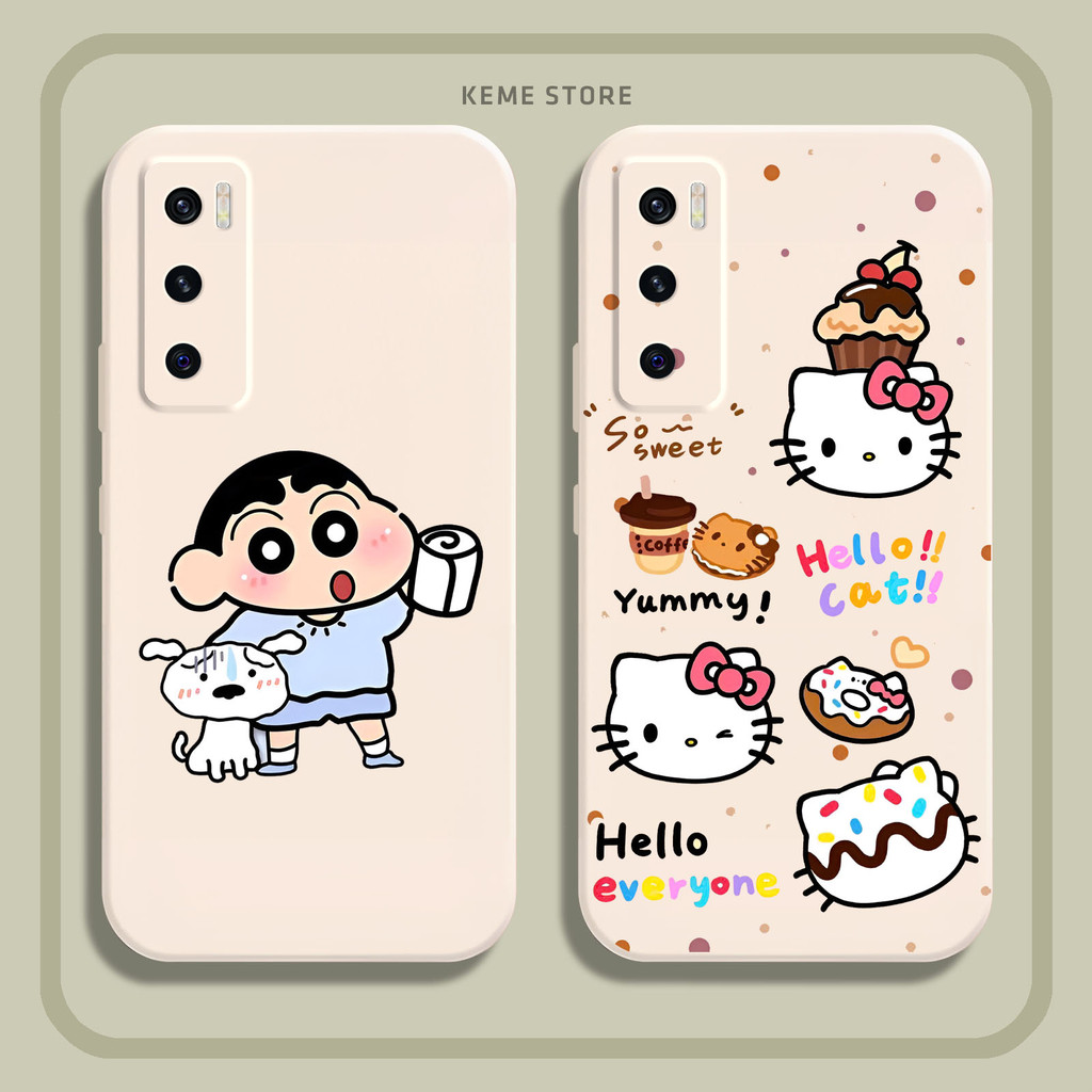 เคส Vivo V20 SE / Vivo Y70 2020 / V2022 พร้อมชินพิมพ์ลายโดราเอมอน hello kitty