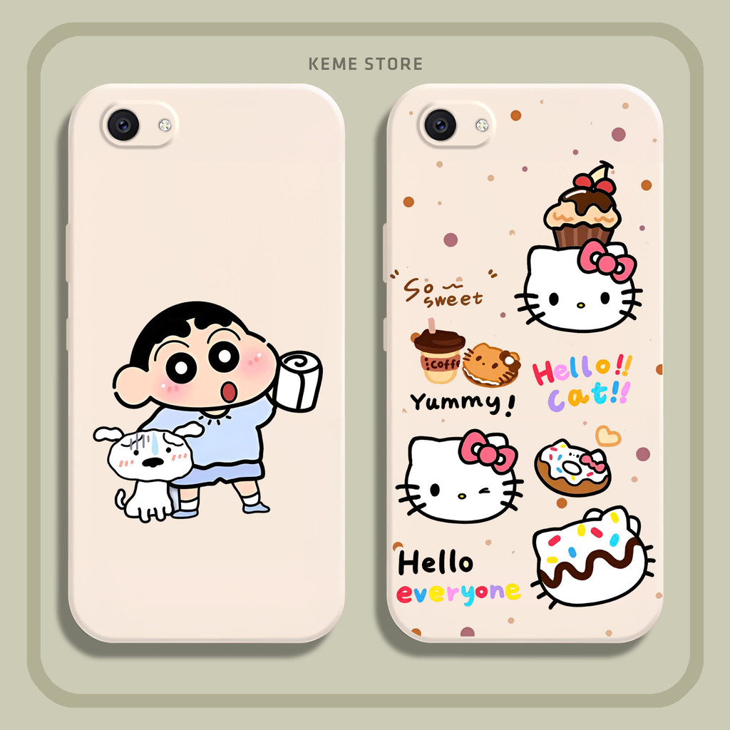 เคส Vivo Y71 / Y71i / 1724 / 1801 พิมพ์ลาย shin hello kitty doraemon