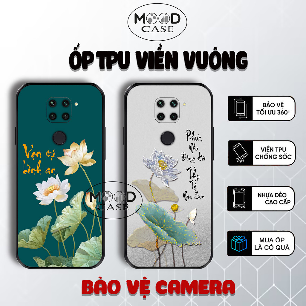 Redmi Note 9, Note 9s, เคส Note 9 Pro พร้อมการประดิษฐ์ตัวอักษรเวียดนาม Tam An hpa lotus
