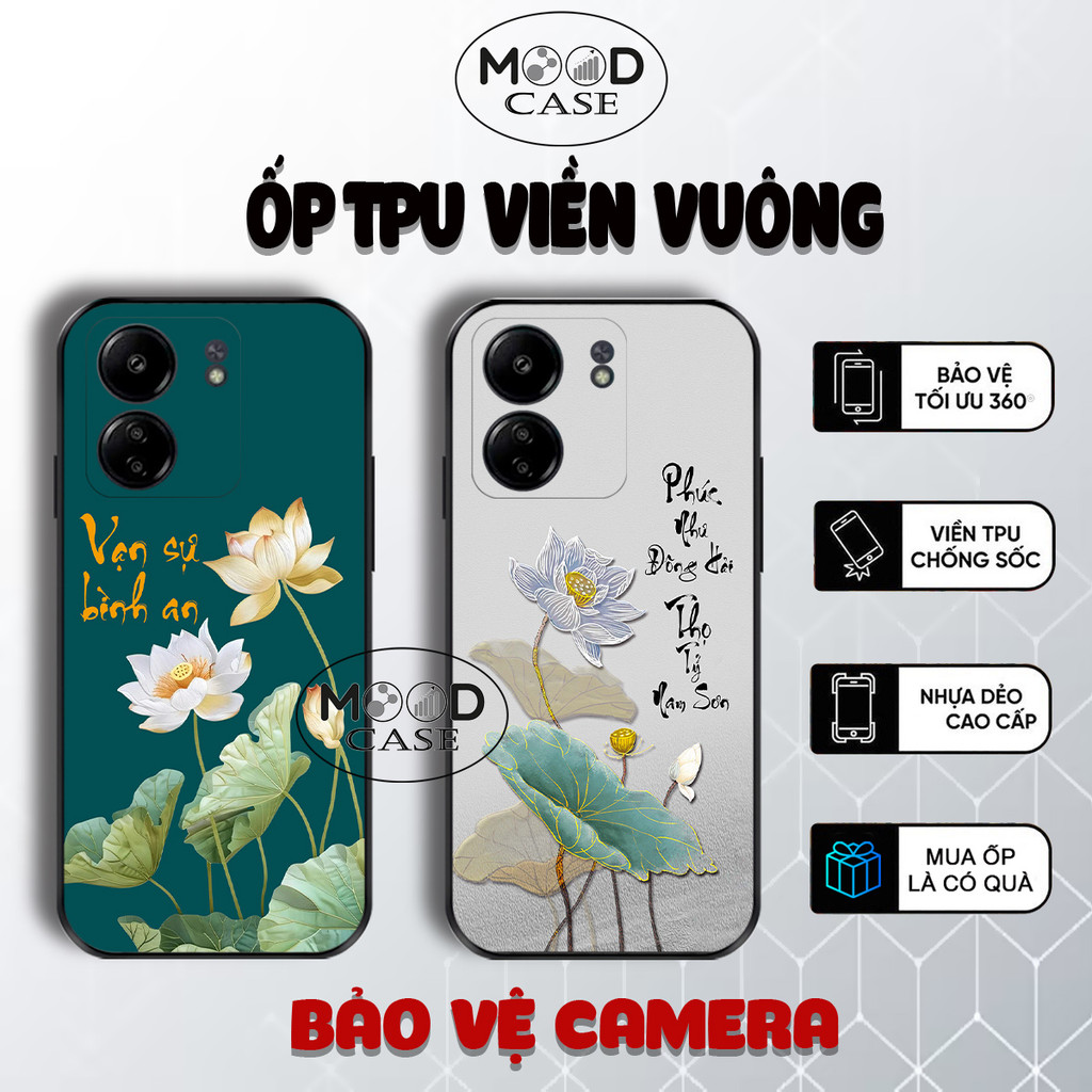 เคส Redmi 13C, Poco C65 พร้อมการประดิษฐ์ตัวอักษรเวียดนาม Tam An hpa lotus