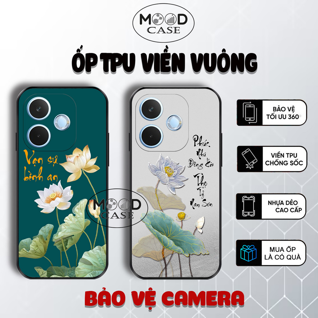 เคส Oppo A5 Pro 5G, A5X พร้อมการประดิษฐ์ตัวอักษรเวียดนาม Tam An hpa lotus