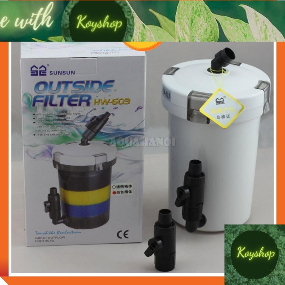 (CD ) Sunsun EW 602/603/604 กรองรองพร้อมเปลือกด้านใน - กรองถังภายนอกเพื่อทําความสะอาดน้ําตู้ปลา - ตั