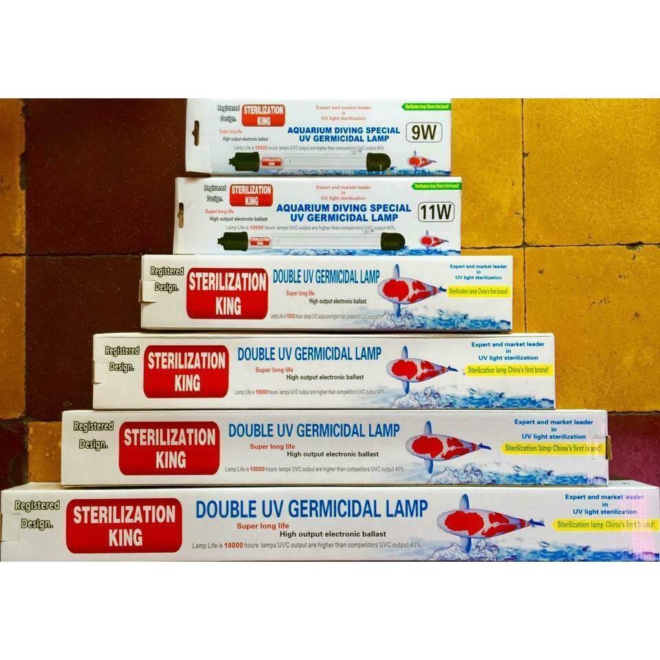 (CD) หลอด UV 2 หัวเพื่อฆ่าสาหร่ายที่เป็นอันตรายและแบคทีเรียสําหรับตู้ปลาขนาดใหญ่ที่มีความจุ 20W, 30W