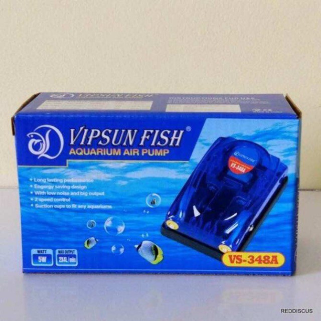 OXY Vipsun VS348A เครื่องกําเนิดออกซิเจน 2-Nozzle (5W-2x4Liter/Minute) - พร้อมสายและ bubbler (V)(KH)