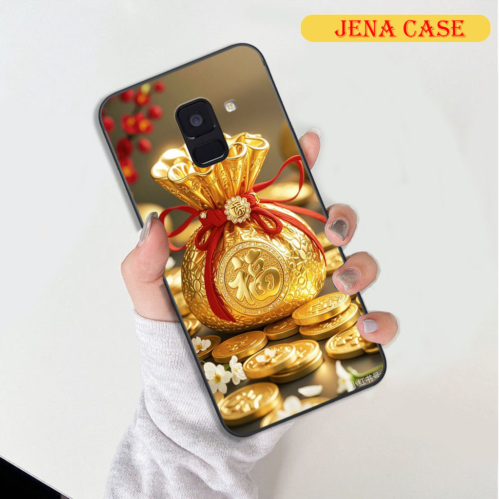 เคส Samsung A8 2018 / A8 Plus / A8+ พร้อมกระเป๋านําโชค เคส Jena