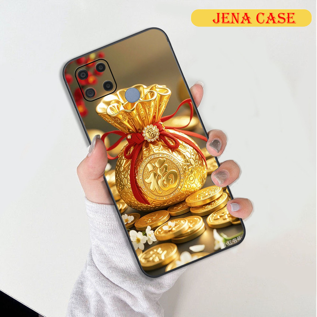 เคส Realme C12 / C15 / C25 พร้อมกระเป๋านําโชค เคส Jena