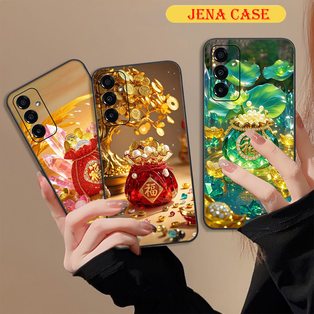 เคส Samsung A15 / A25 5G / A35 5G / A55 5G / M15 5G / M34 5G พิมพ์ลายกระเป๋านําโชค เคส Jena