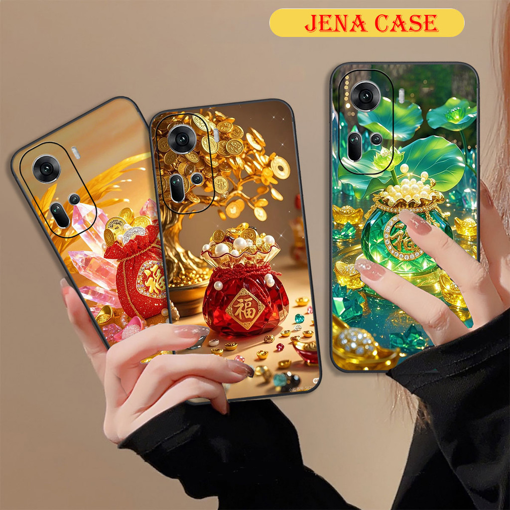 เคส Oppo Reno 11 5G / Reno 11F 5G / Reno 11 Pro 5G / F25 Pro พิมพ์ลายภาพกระเป๋านําโชค เคส Jena