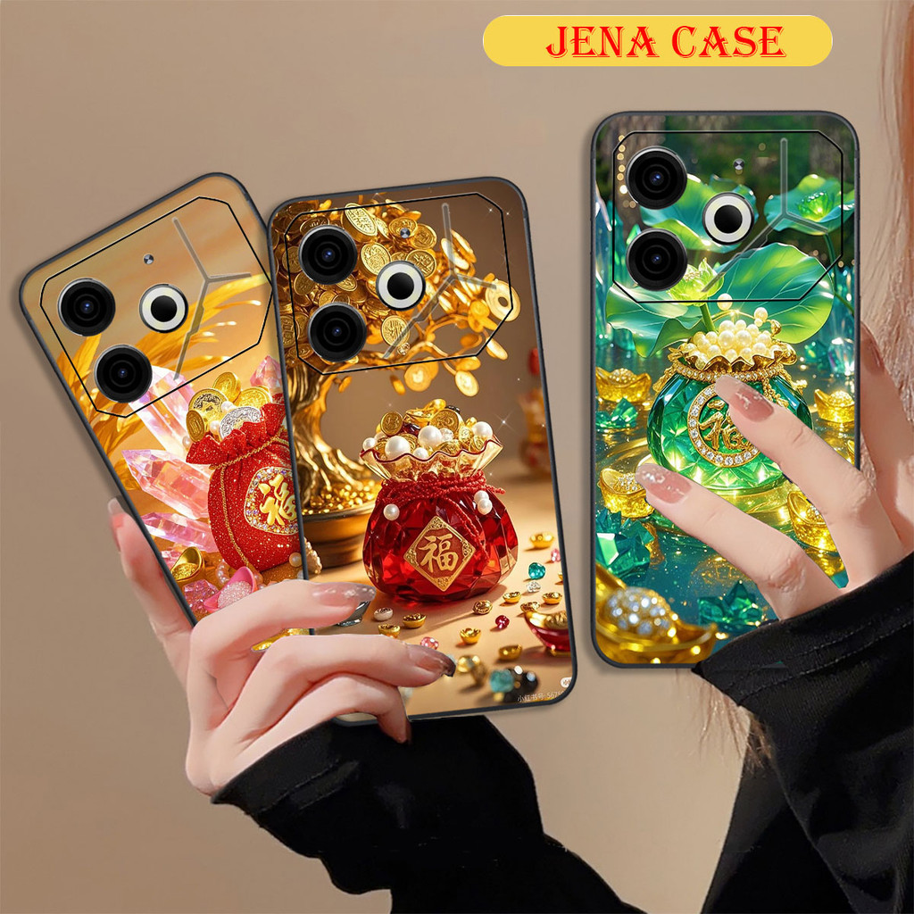 Tecno POVA 6 5G / POVA 6 NEO / POVA 6 PRO 5G เคสพิมพ์ลายกระเป๋านําโชค Jena Case