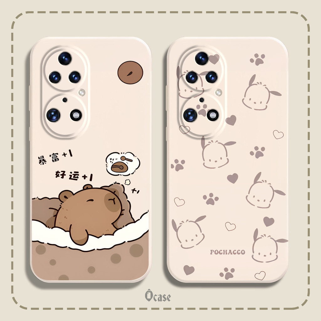 เคส Huawei P50 / P50E / P50 PRO พิมพ์ลายหมีโซคิวท์ ภาพกระต่าย และแมว