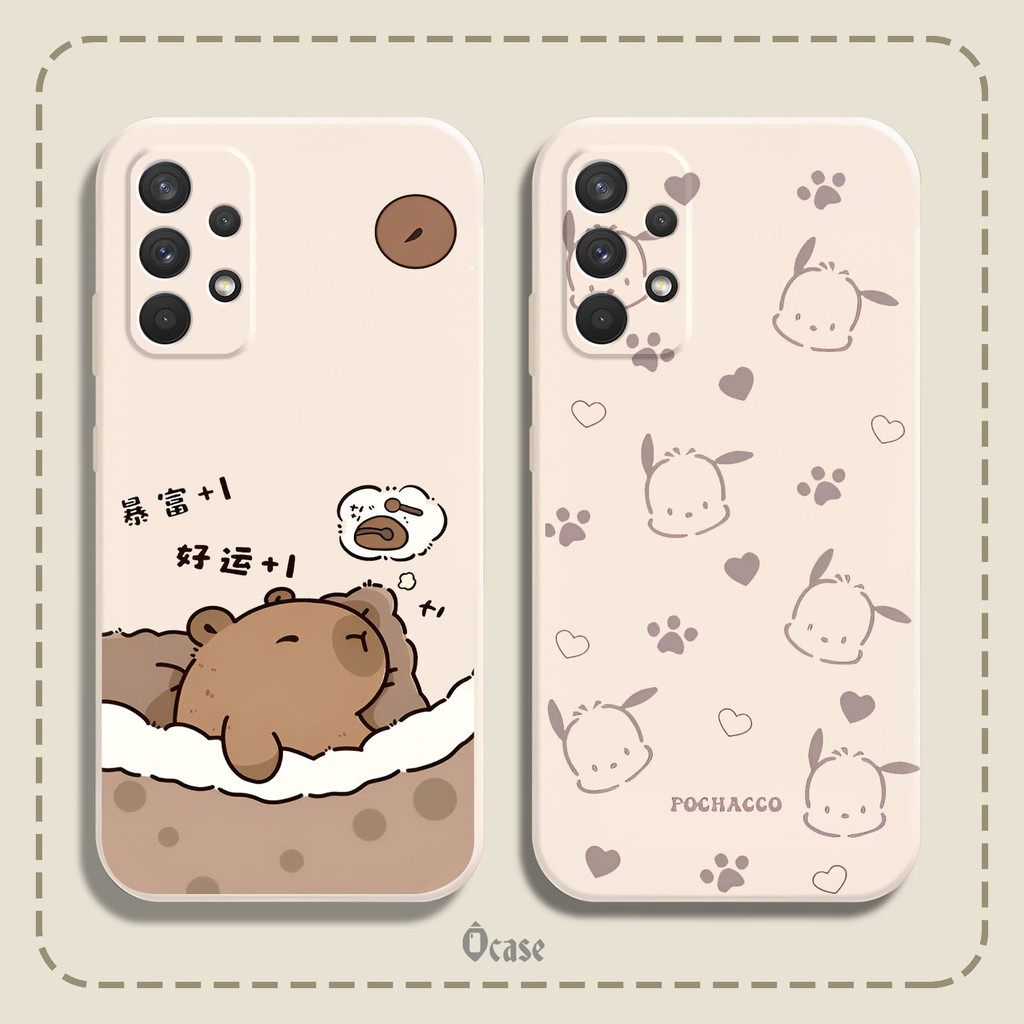 เคส Samsung A32 4G / A32 5G / A52 5G / A52s 5G / A72 พร้อมหมีน่ารัก พิมพ์ลายกระต่ายและแมว