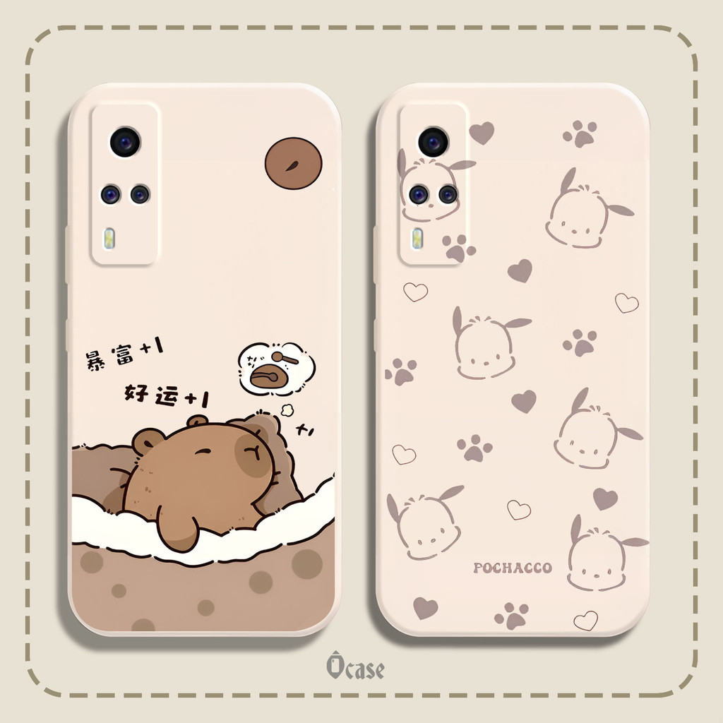 เคส Vivo Y51 2020 / Y51A / Y53s / Y31 2021 พิมพ์ลายหมีสุดน่ารักและกระต่าย