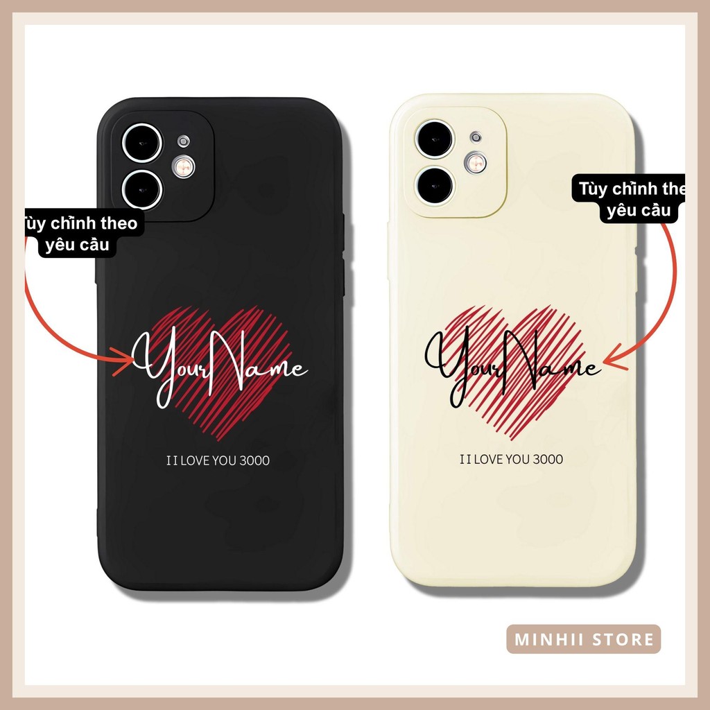 เคสไอโฟนพิมพ์ลายแบบกําหนดเอง I LOVE YOU 3000 คู่ทุกเส้น 16/16splus/7/8//x/15/11/12/14/pro/plus/proma