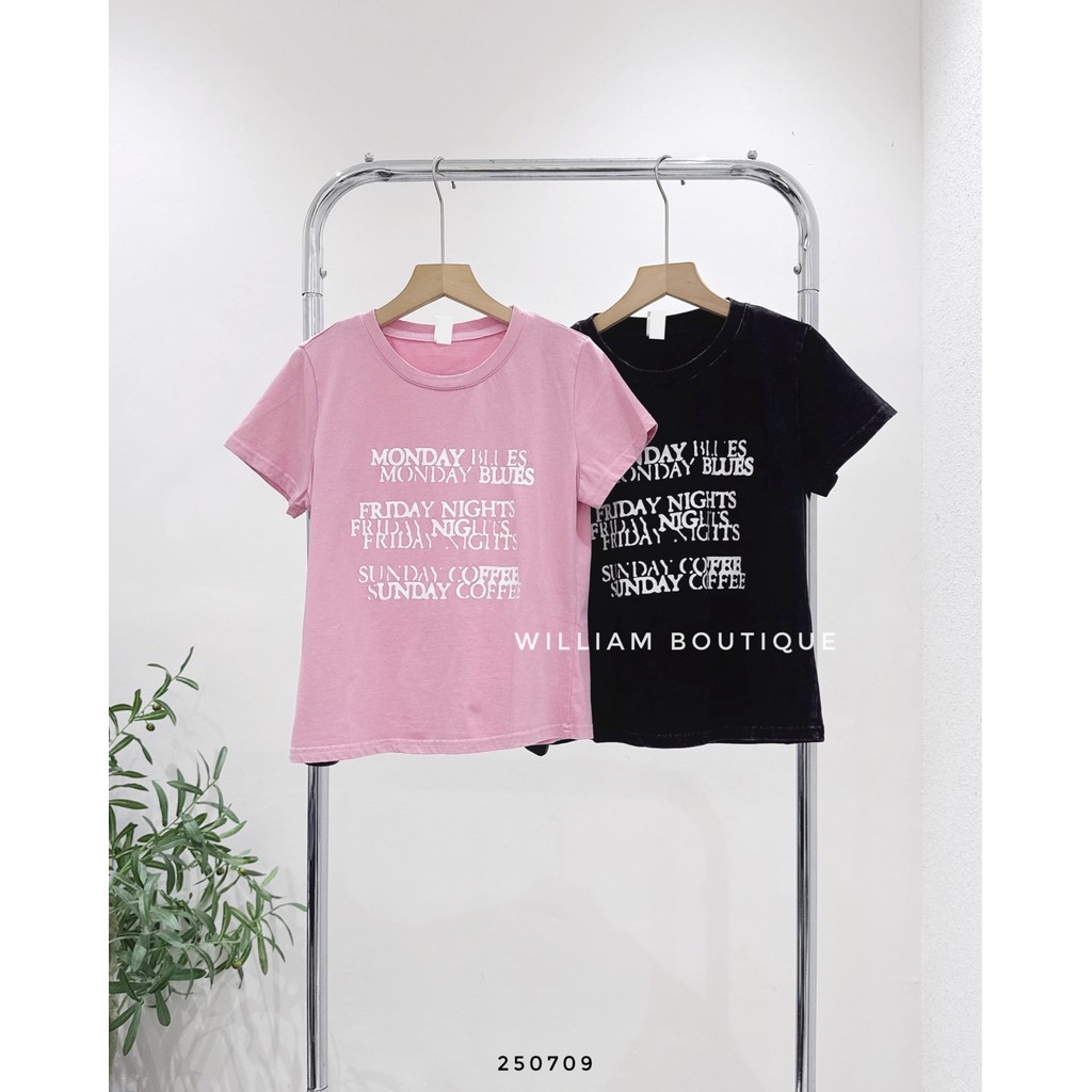 WGWE WGWE | William - MONDAY 5683 เสื้อยืดผ้าฝ้ายแว็กซ์