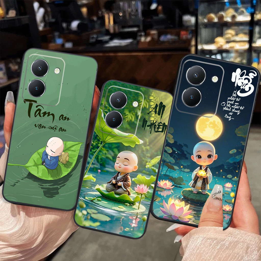 เคสสําหรับ Vivo Y36 / Y76 / Vivo Y78 / VIVO Y78 5G การประดิษฐ์ตัวอักษรของสันติภาพของจิตใจแหวน