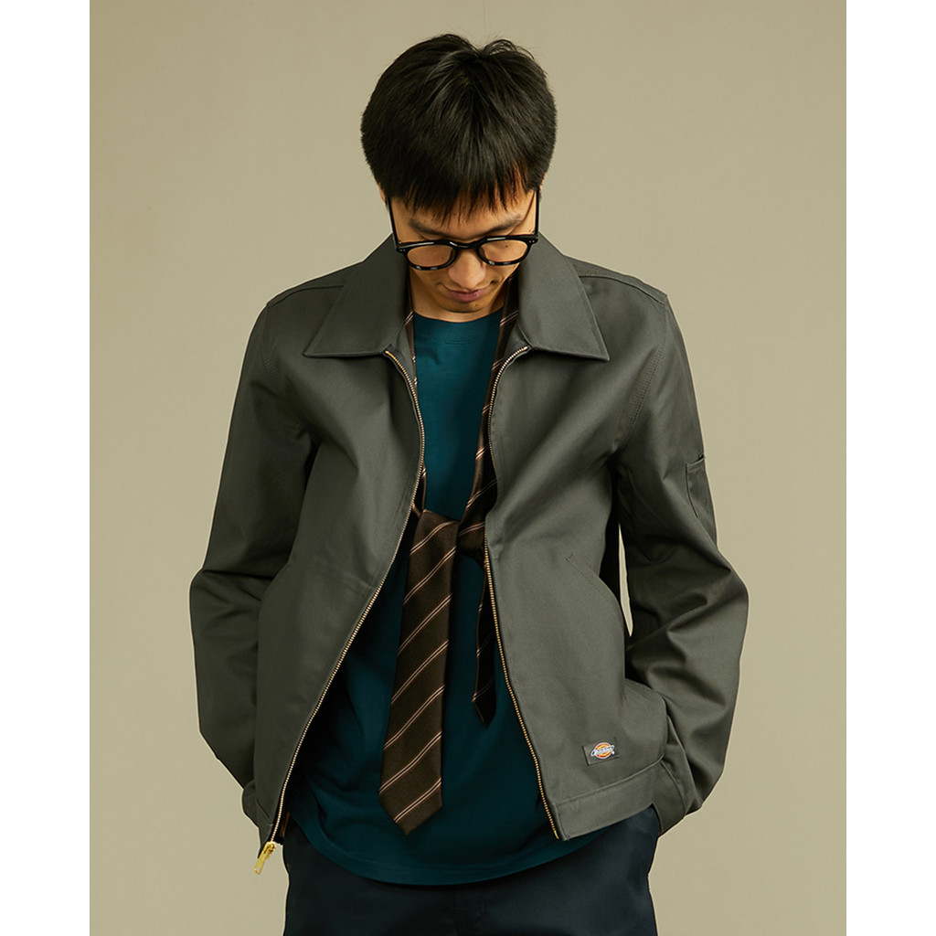 DICKIES - เสื้อกันลมผู้ชาย Clasic Eisehower DK พร้อมคอปกและแขนยาว011776-CF8