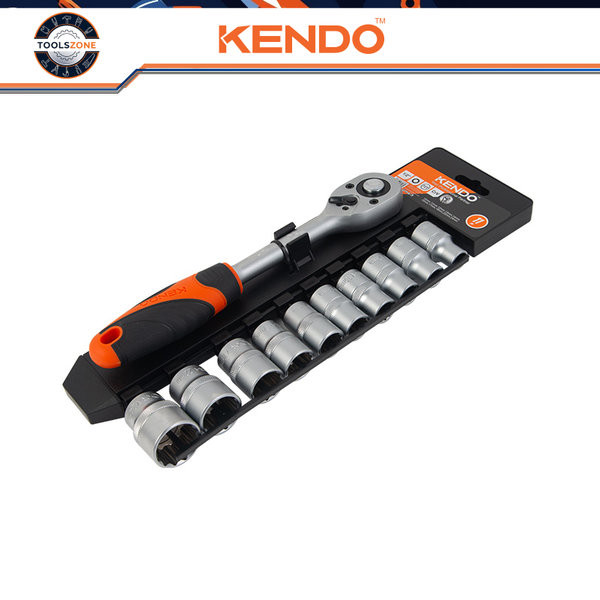 เคนโด้ ลูกบ๊อกซ์ 12 เหลี่ยม 11 ชิ้น และชุดประแจ 1/2 นิ้ว - 16207