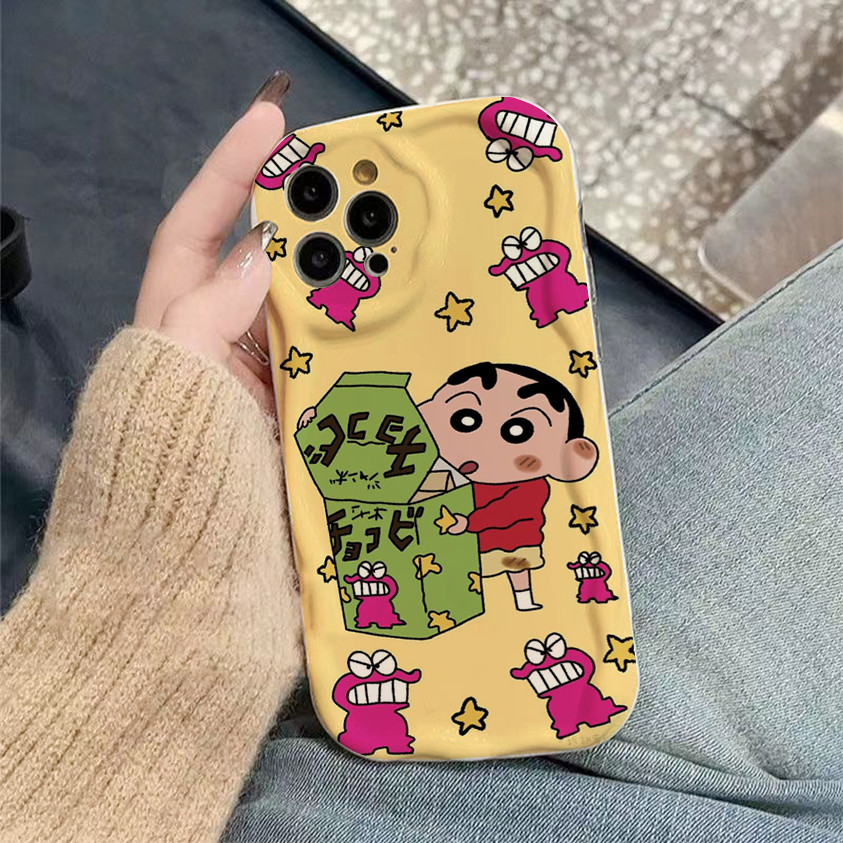 Shin ดินสอ iphone กรณีนูนขอบคลื่น x สําหรับ iphone 12 x xsmax 11promax 13promax 15promax 7 plus 14 1