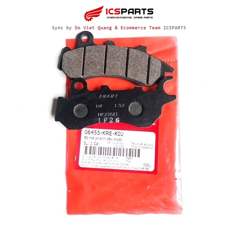 ชุดผ้าเบรคหน้า HONDA Pcx โหมด Sh (06455-KRE-K02)