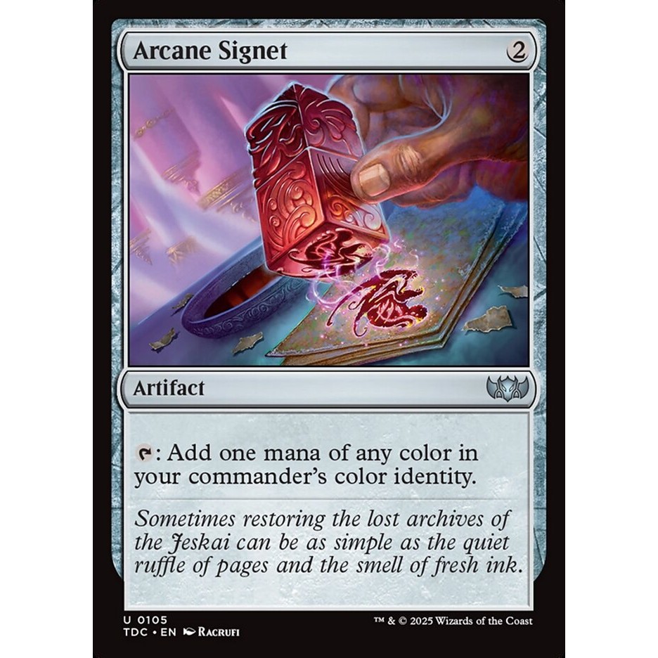 Arcane Signet - uncommon - ปกติ - TDC - 105 - (Uncom, Common) - Magic The Gathering