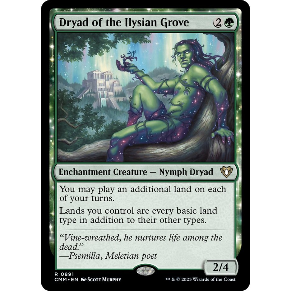 Dryad of the Ilysian Grove - หายาก - ปกติ - CMM - 891 - (หายาก,Mythic) - Magic The Gathering