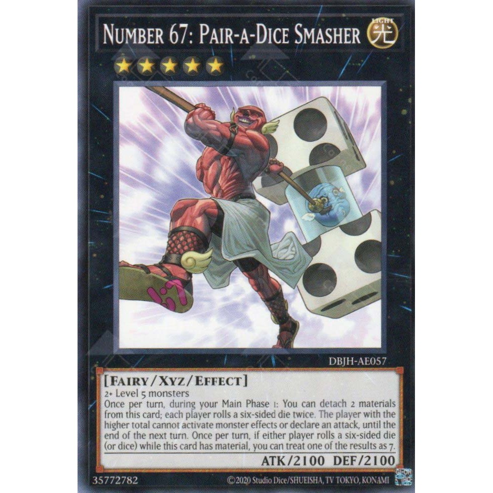 [ การ์ด Yugioh ของแท้ ] DBJH-AE057 หมายเลข 67: จับคู่-a-Dice Smasher - ทั่วไป