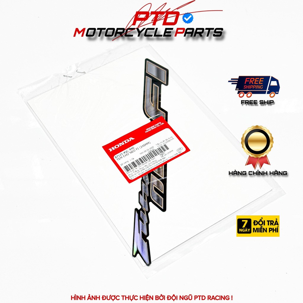 NEO FI STAMP (245MM) ผลิตภัณฑ์ HONDA VIETNAM ของแท้ (87125-KVL-940 )